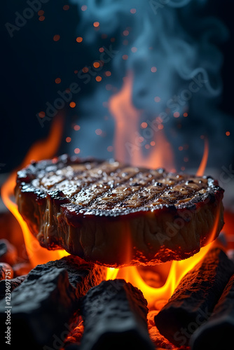 Sizzling Steak Over Flames – Juicy & Perfectly Seared