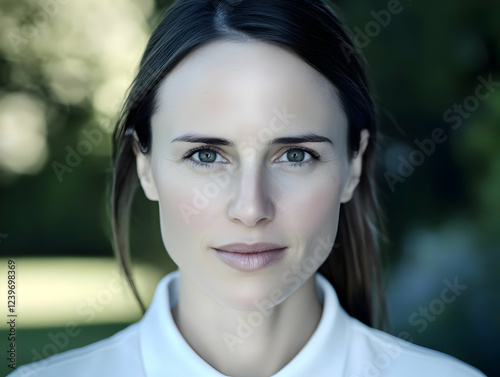 Serene Woman Poses for a Po...