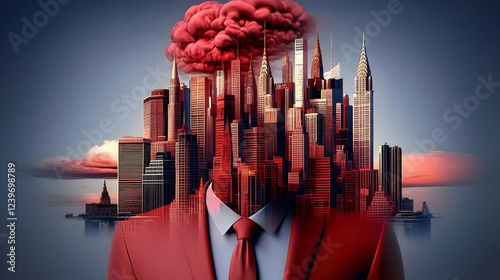 Urban Businessman Silhouett...