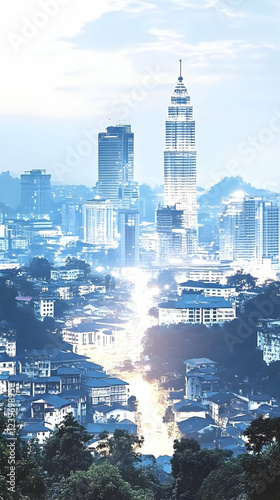 Modern city skyline showcas...