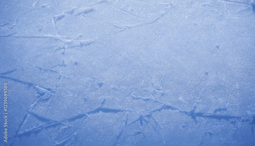 Cracked Ice Rink Rough Grunge Texture with Frosty Blue