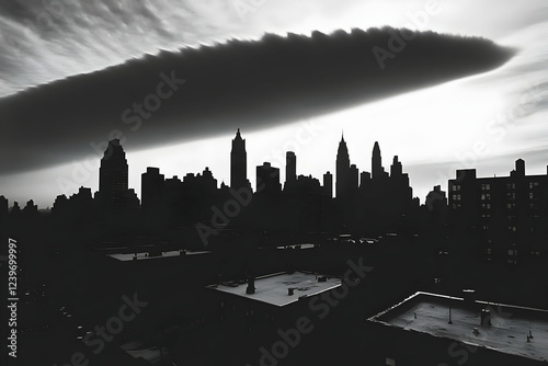 Cityscape Silhouette Under ...