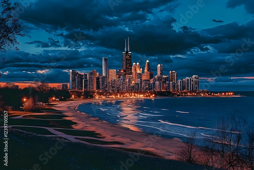 Cityscape at Night Illumina...