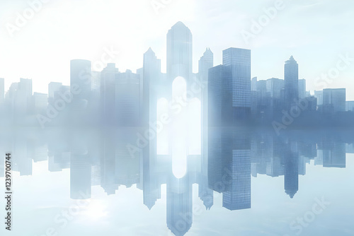 Futuristic Cityscape Reflec...