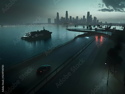 Futuristic Cityscape at Dus...