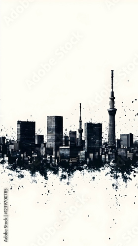 Abstract Cityscape Painting...
