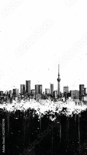 Black and White Cityscape I...