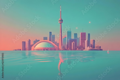 A Synthwave Illustration of...