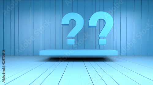 3D Question Marks Floating ...