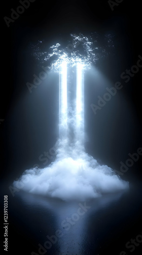 Two Beams of Light Shine Th...