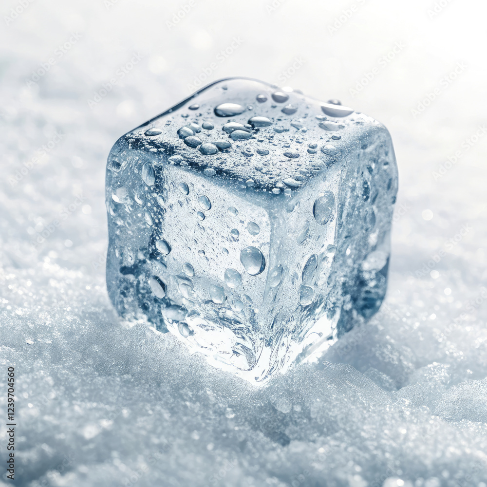 ice cubes on a white background ice cubes on a white background