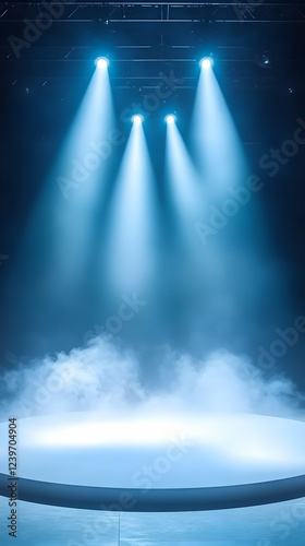 Empty Stage Illuminated by ...