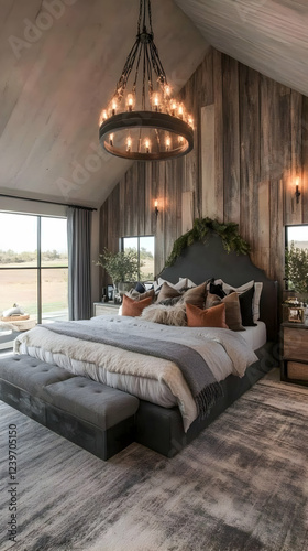 Rustic Bedroom Interior Des...
