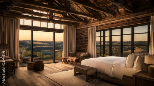Rustic Bedroom Interior Des...