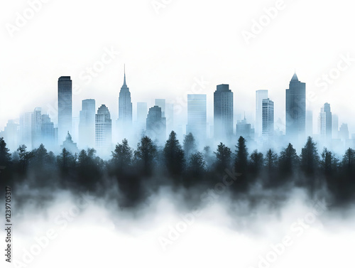 Cityscape Emerges from Fog ...