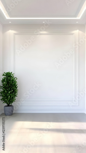Empty Classic White Room wi...