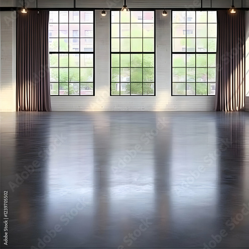 Empty Room with Large Windo...