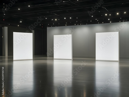 Three Blank Vertical White ...