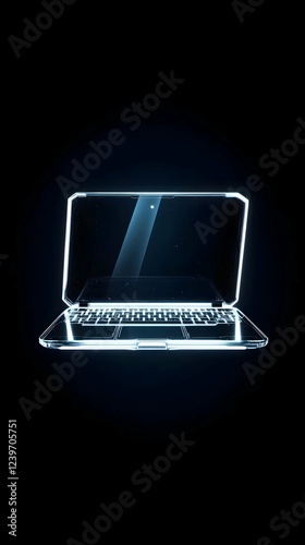 Futuristic Transparent Lapt...