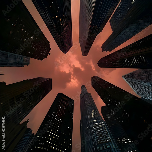 Low-Angle View of Illuminat...