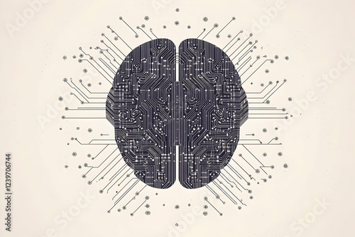 Circuit Board Brain Illustr...