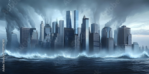 Cityscape Engulfed by Tsuna...