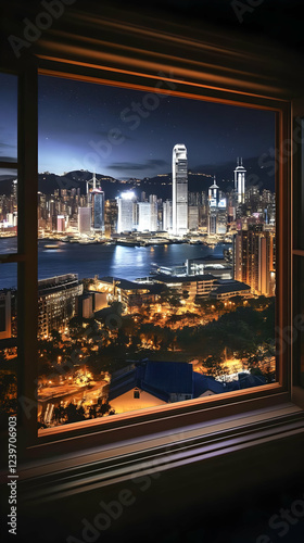Cityscape Lights Up the Nig...