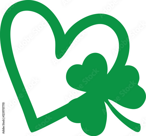 Vector Shamrock Heart