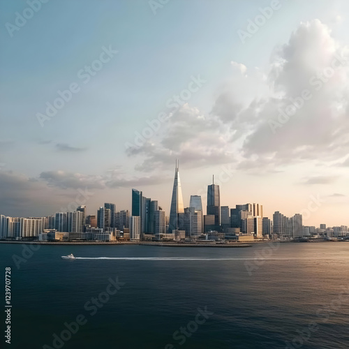 Modern Cityscape Stands Maj...