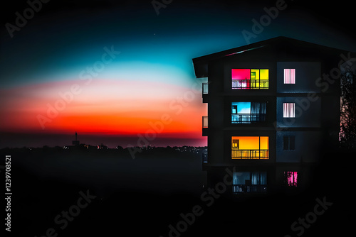 Colorful Apartment Building...