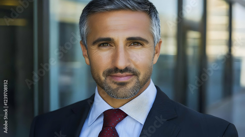 Confident Businessman Poses...