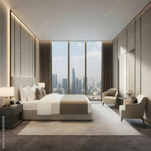 Modern Luxurious Bedroom In...