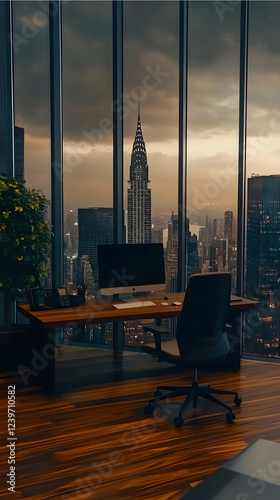 Modern Office Interior with...