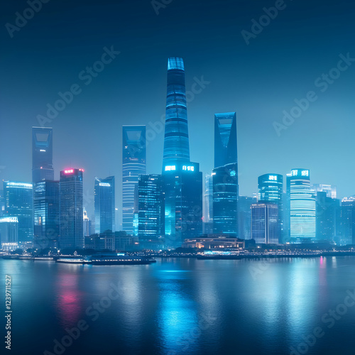 Illuminated Skyscrapers Ref...