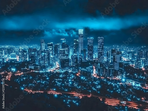 Illuminated Cityscape Displ...