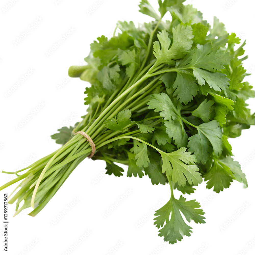 Fresh Parsley Bunch Green Herb Transparent Background. Fresh Parsley Bunch Green Herb Transparent Background.