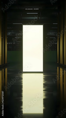 Blank Vertical Billboard Il...