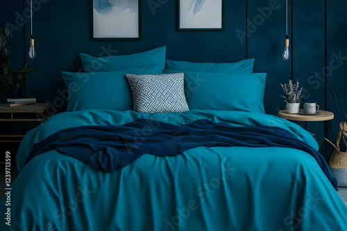 Teal Blue Bedding Makes a L...