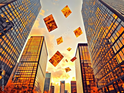 Golden Hour Skyscrapers Ref...