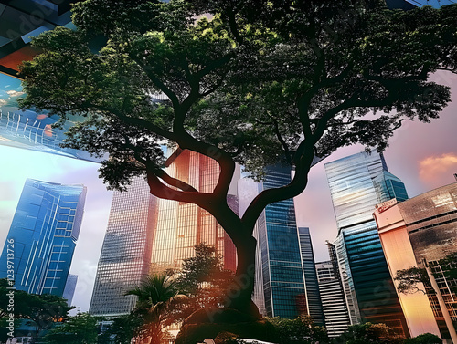 Lush Tree Stands Tall Amids...