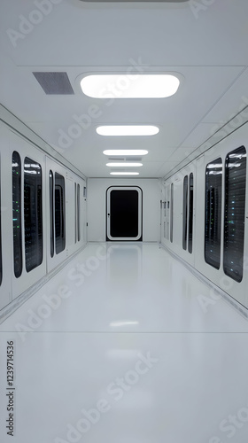 White Server Room with Brig...