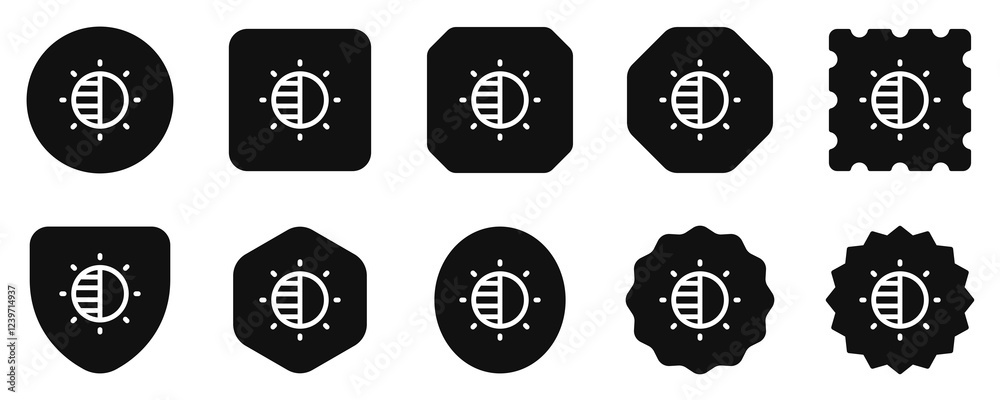 Obraz premium Editable brightness contrast vector icon. Part of a big icon set family. Perfect for web and app interfaces, presentations, infographics, etc