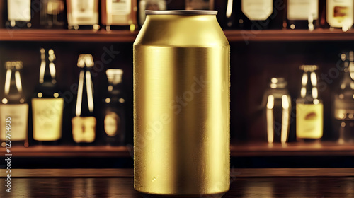 Golden Aluminum Can Sits El...