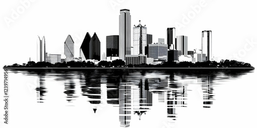 Modern Cityscape Silhouette...