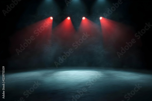 Red Stage Lights Illuminate...