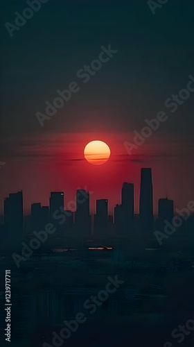 Urban Sunset Illustration: ...