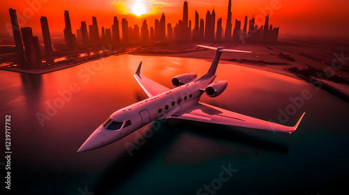 Private Jet Soars Over Tran...