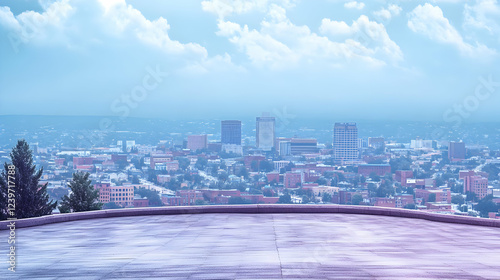 Empty Rooftop Overlooking a...