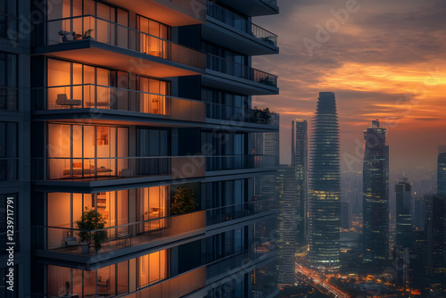 Modern Apartment Building a...