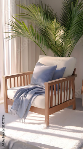 Comfortable Wooden Armchair...